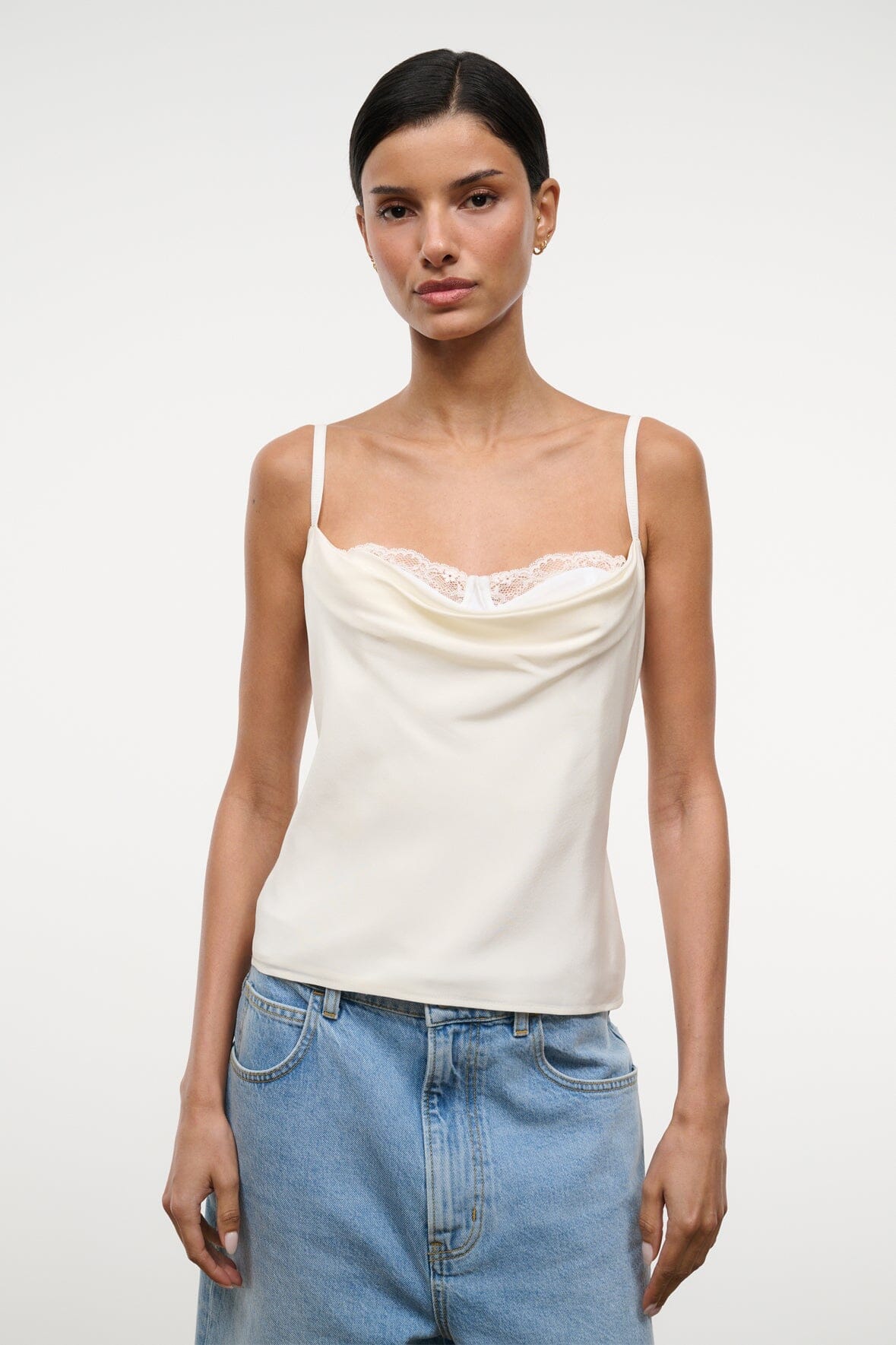 EVANGELINE TOP | IVORY SILK