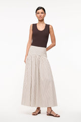 PROCIDA SKIRT | IVORY DARK OAK MICRO STRIPE