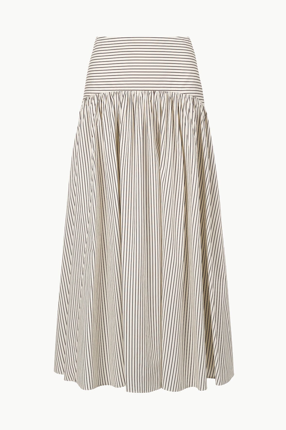 PROCIDA SKIRT | IVORY DARK OAK MICRO STRIPE